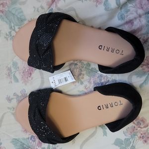 Torrid black rhinestones flats